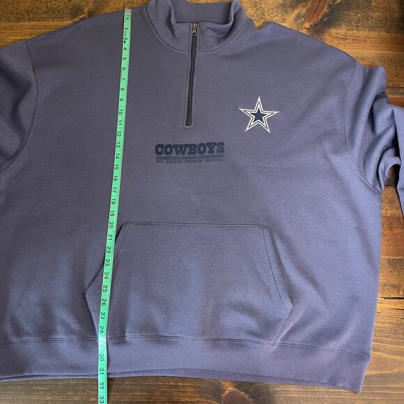 NFL Cowboys Essential Quarter Zip Sweatshirt Navy Game Day Men's Size XXL - Picture 12 of 12